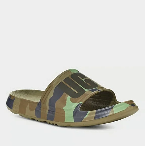 New w/Box UGG Wilcox Men's Camo Logo Slides Size 14